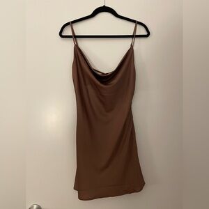 Garage Chocolate Brown Mini Dress